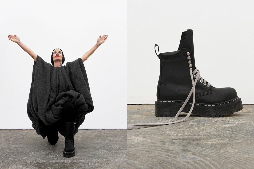 Dr. Martens と Rick Owens が最新コラボを発表 ── 新作ブーツとミュールが登場