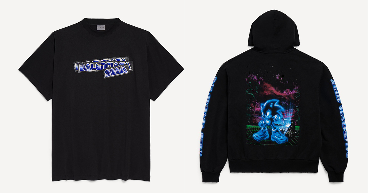 「バレンシアガ」が「セガ」とコラボ Tシャツやフーディー、日本限定のヴァーシティジャケットなどを発売